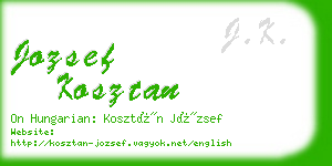 jozsef kosztan business card